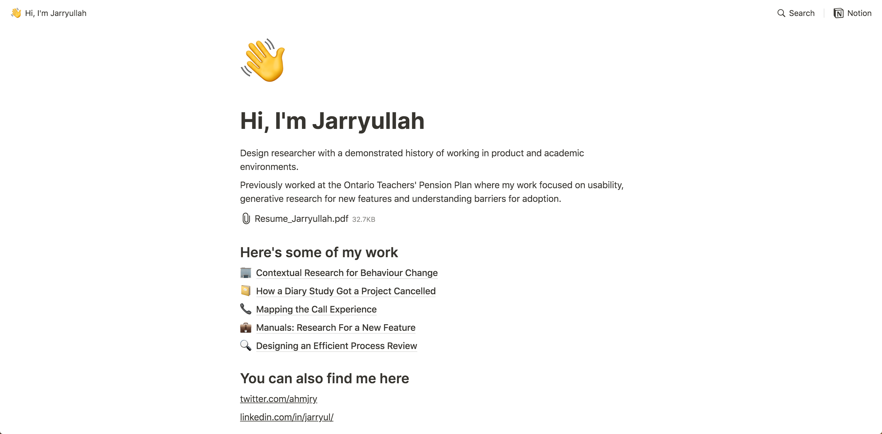Jarryullah Ahmad's Portfolio